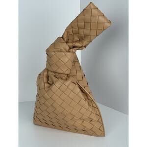 BOTTEGA VENETA BV Twist Intrecciato Mini Women's Bag in Beige